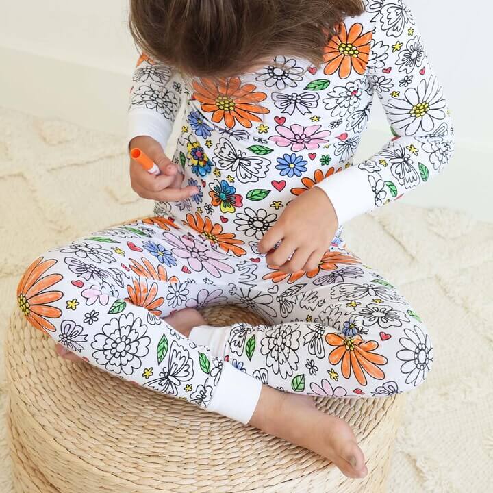 Pyjama à colorier pour enfants – Stimule la créativité